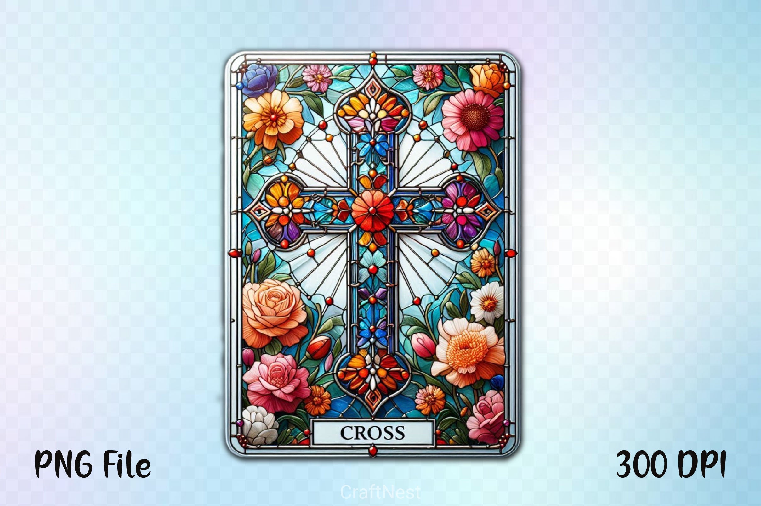 Stained Glass Cross Tarot Card Clipart Bundle 2 - CraftNest - Digital Crafting and Art