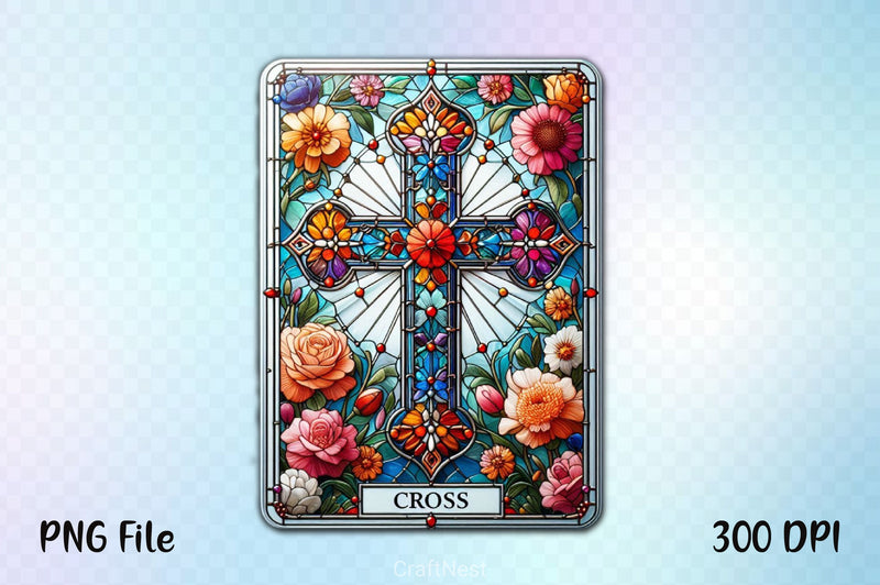 Stained Glass Cross Tarot Card Clipart Bundle 2 - CraftNest - Digital Crafting and Art