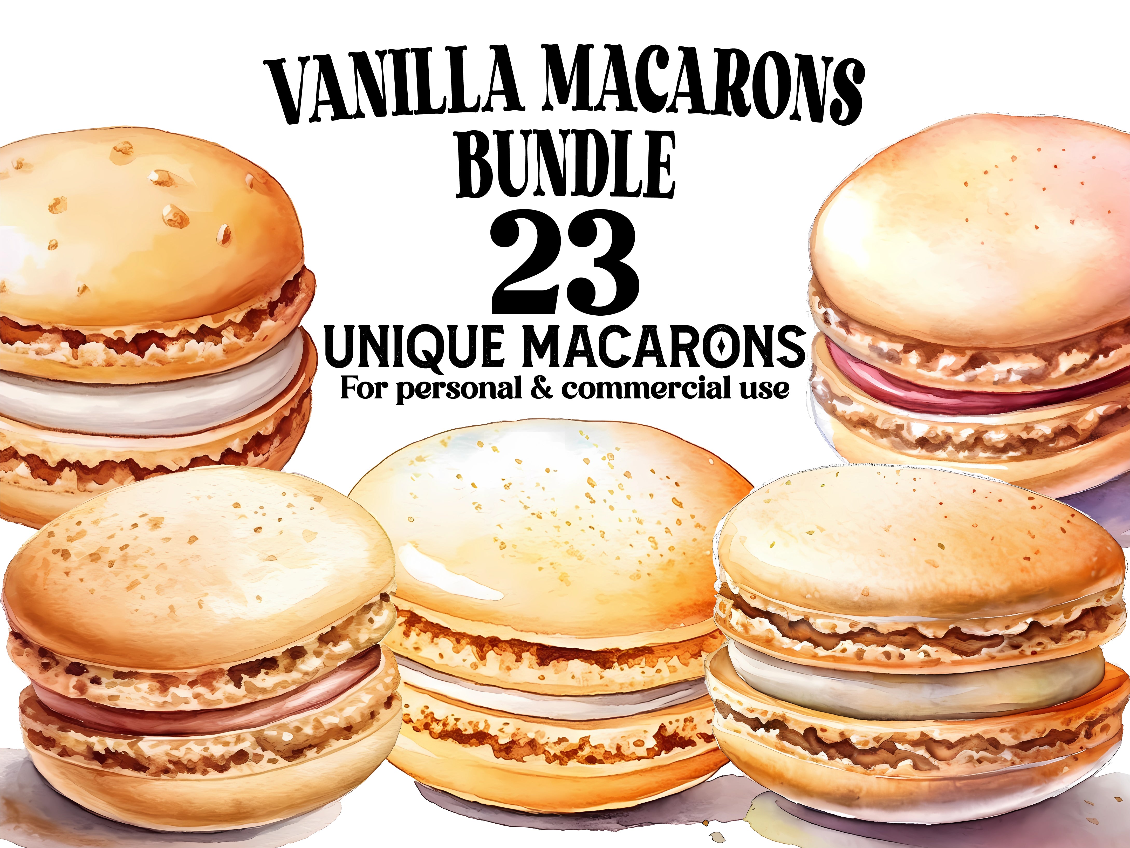 Vanilla Macarons Clipart - CraftNest