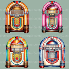 Jukebox Vintage Clipart Bundle 1 - CraftNest - Digital Crafting and Art