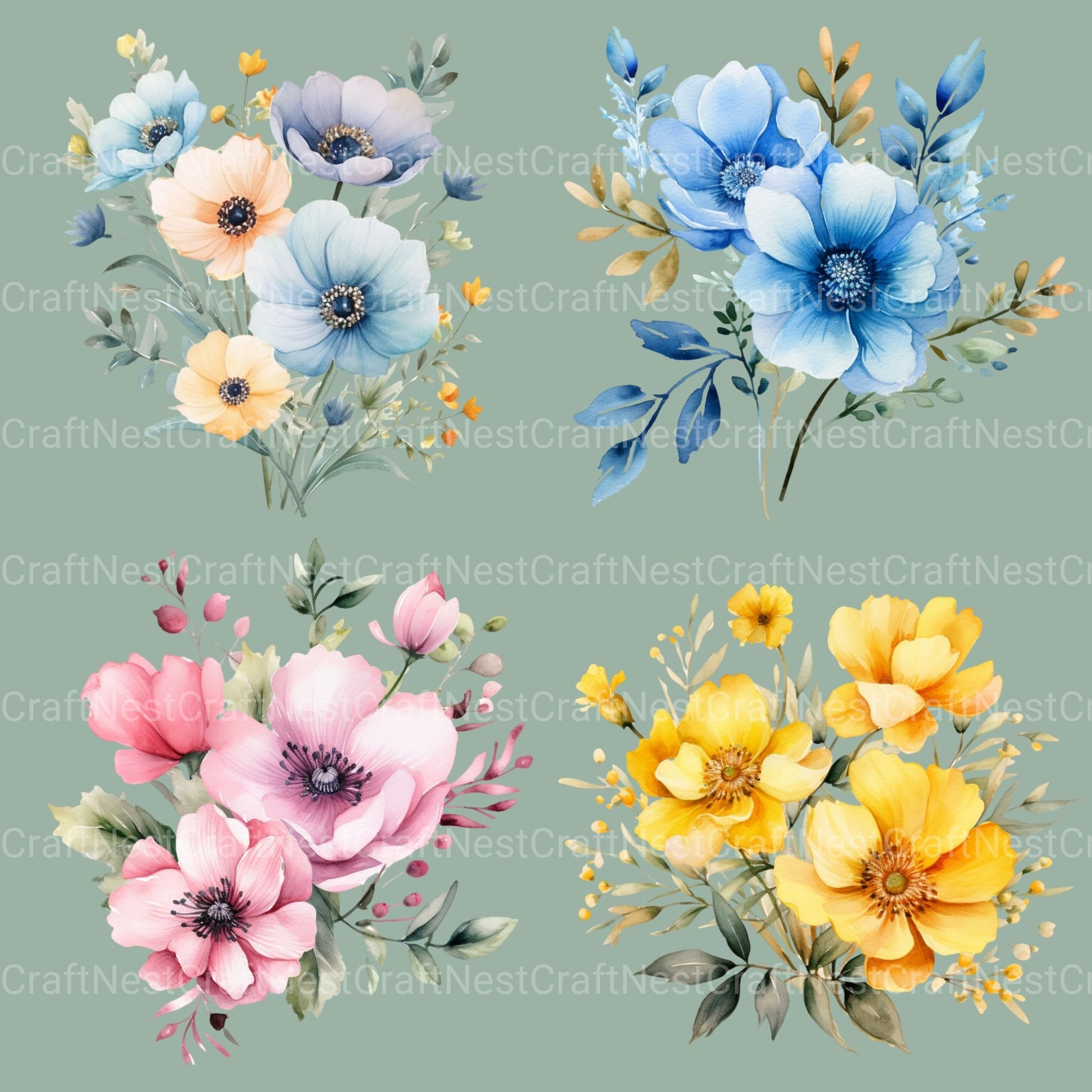 Flowers Clipart Bundle 30 - CraftNest - Digital Crafting and Art