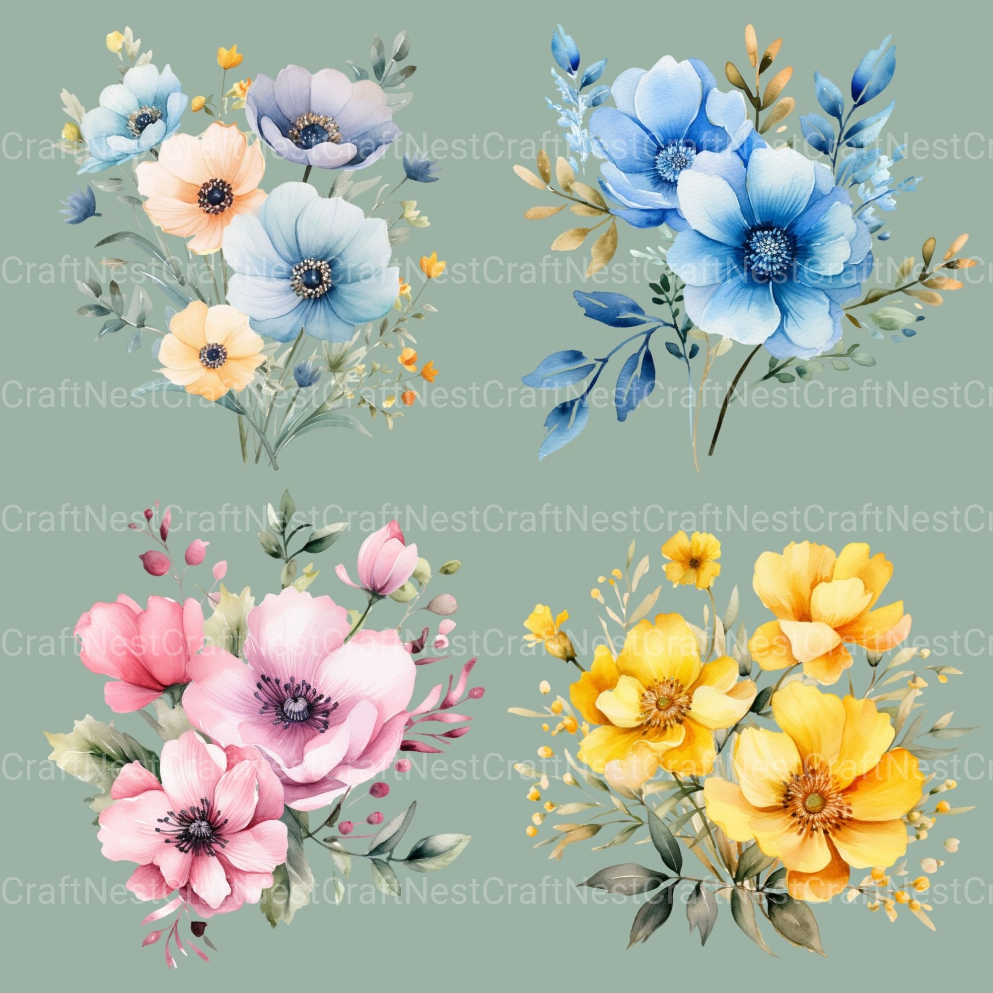 Flowers Clipart Bundle 30 - CraftNest - Digital Crafting and Art