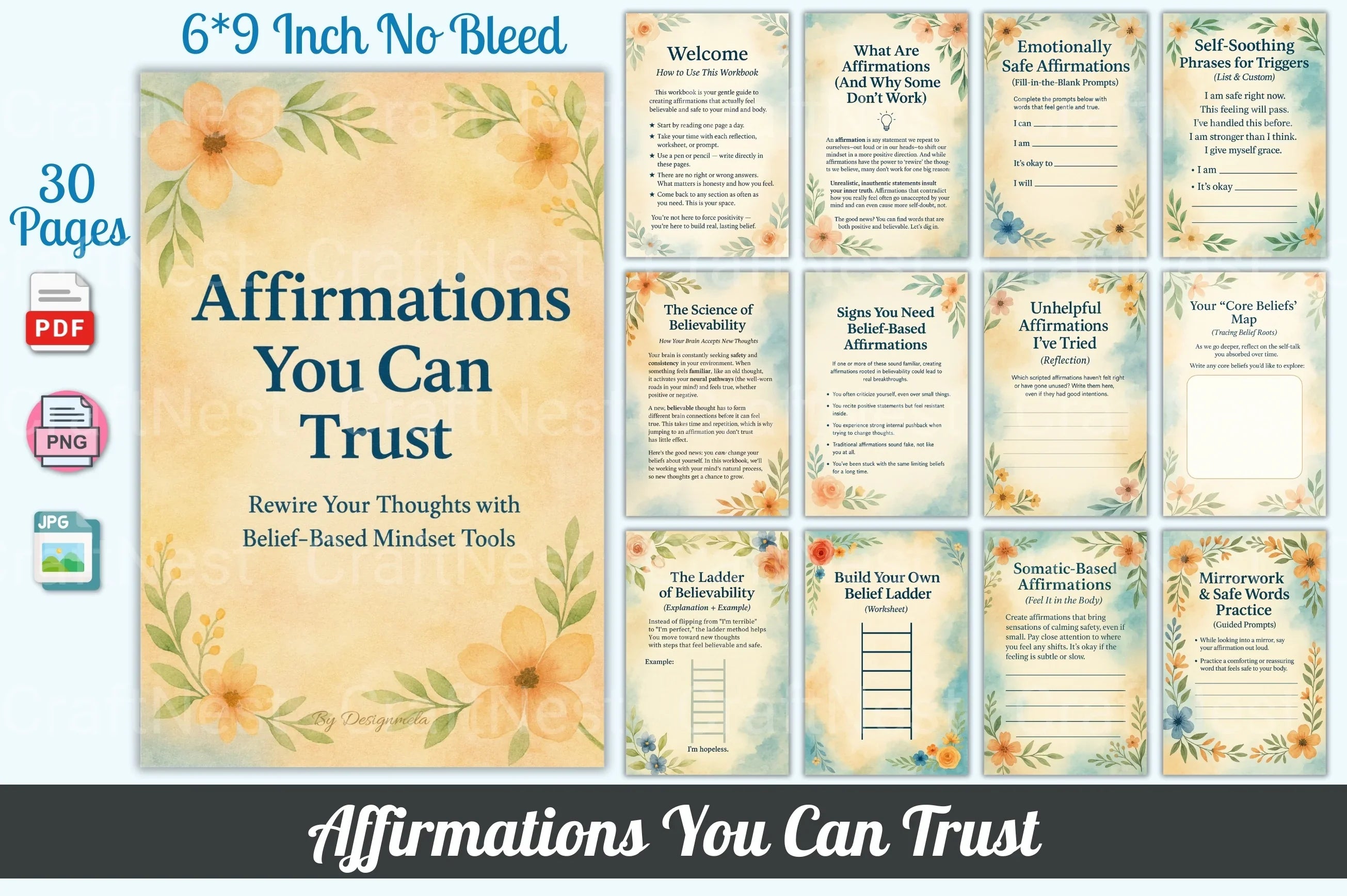 Trustworthy Affirmations for Personal Growth - CraftNest - Digital Crafting and Art
