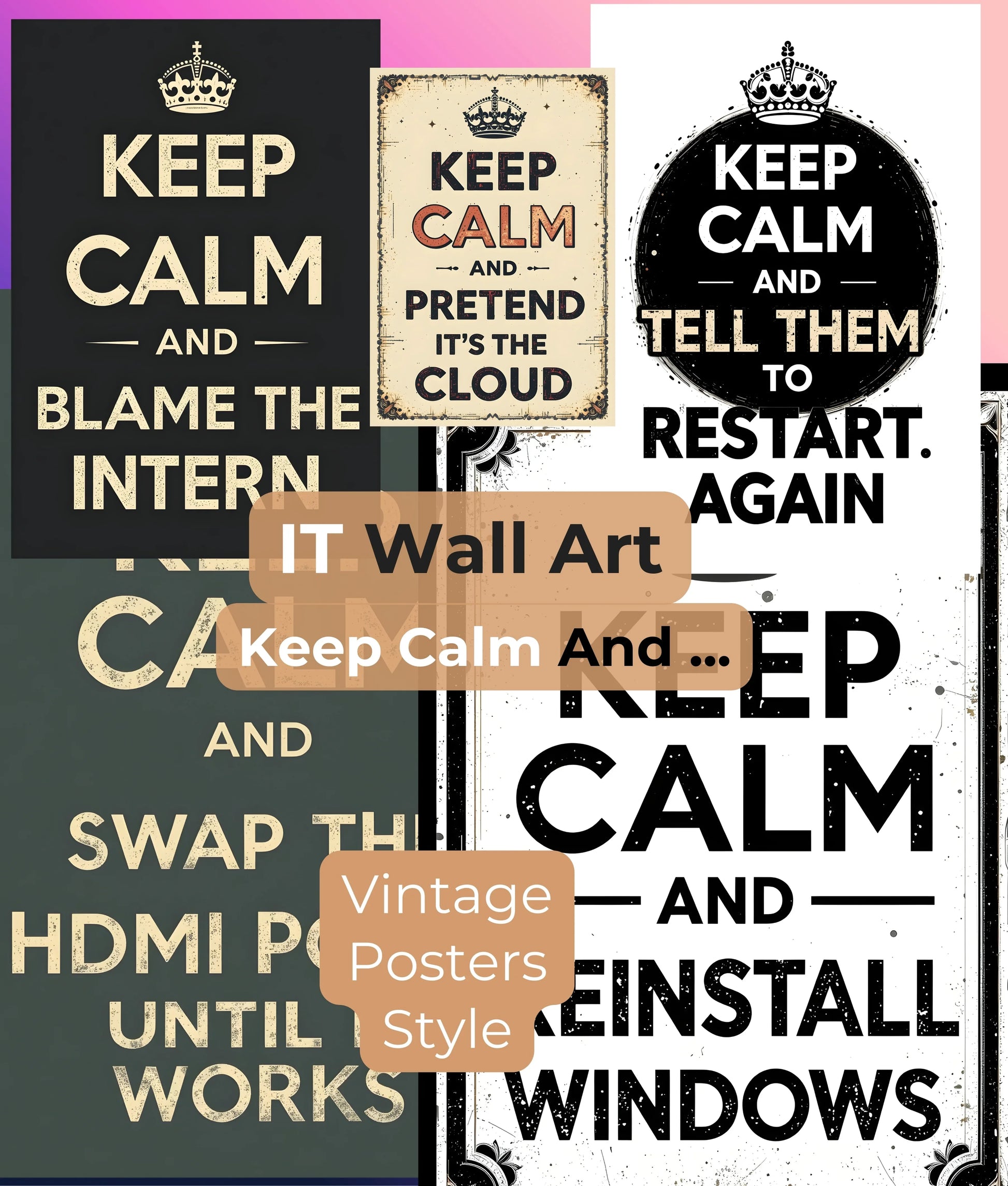 IT Wall Art Clipart Bundle - CraftNest - Digital Crafting and Art
