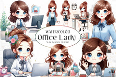 Office Lady Clipart Bundle - CraftNest - Digital Crafting and Art