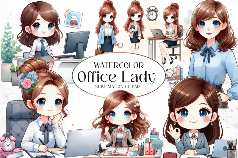 Office Lady Clipart Bundle - CraftNest - Digital Crafting and Art