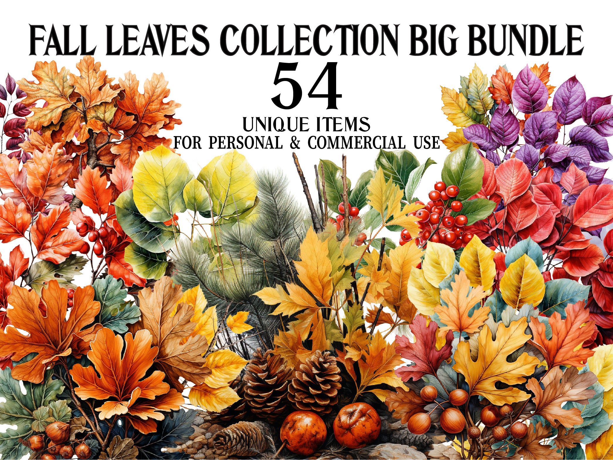 Autumn Leaves Collection Clipart - CraftNest
