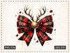 Christmas Reindeer Bow Coquette Bow Clipart Bundle