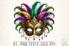 Mardi Gras Mask Clipart Bundle 3 - CraftNest - Digital Crafting and Art