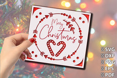 3D Christmas Insert Card Cutting Bundle 1 - CraftNest - Digital Crafting and Art