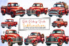 Red Pickup Truck Clipart Bundle