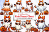 Cute Ghost Halloween Clipart Bundle