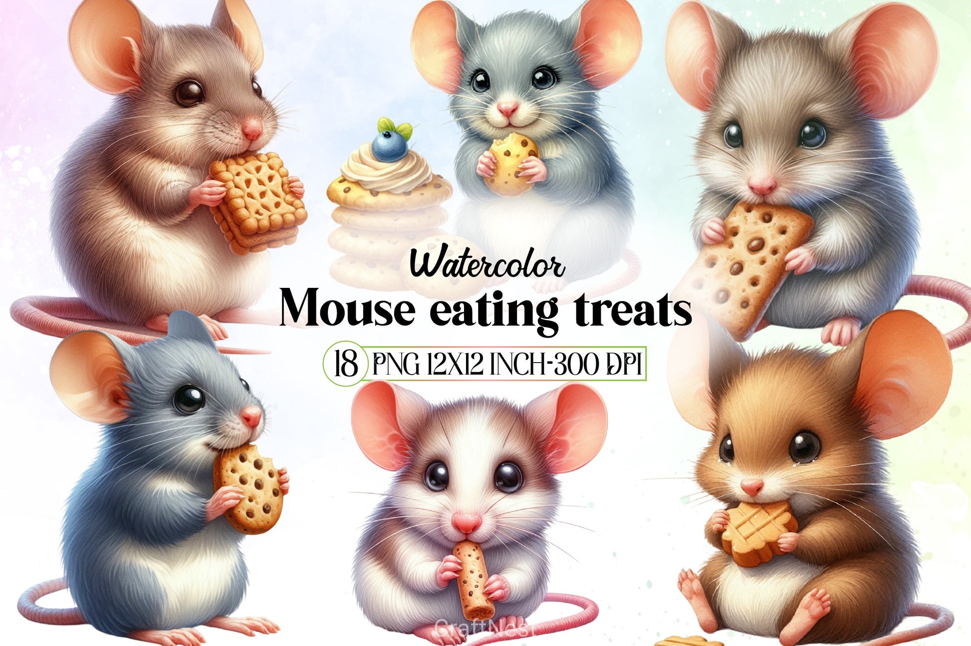 Mouse Treats Clipart Bundle - CraftNest - Digital Crafting and Art