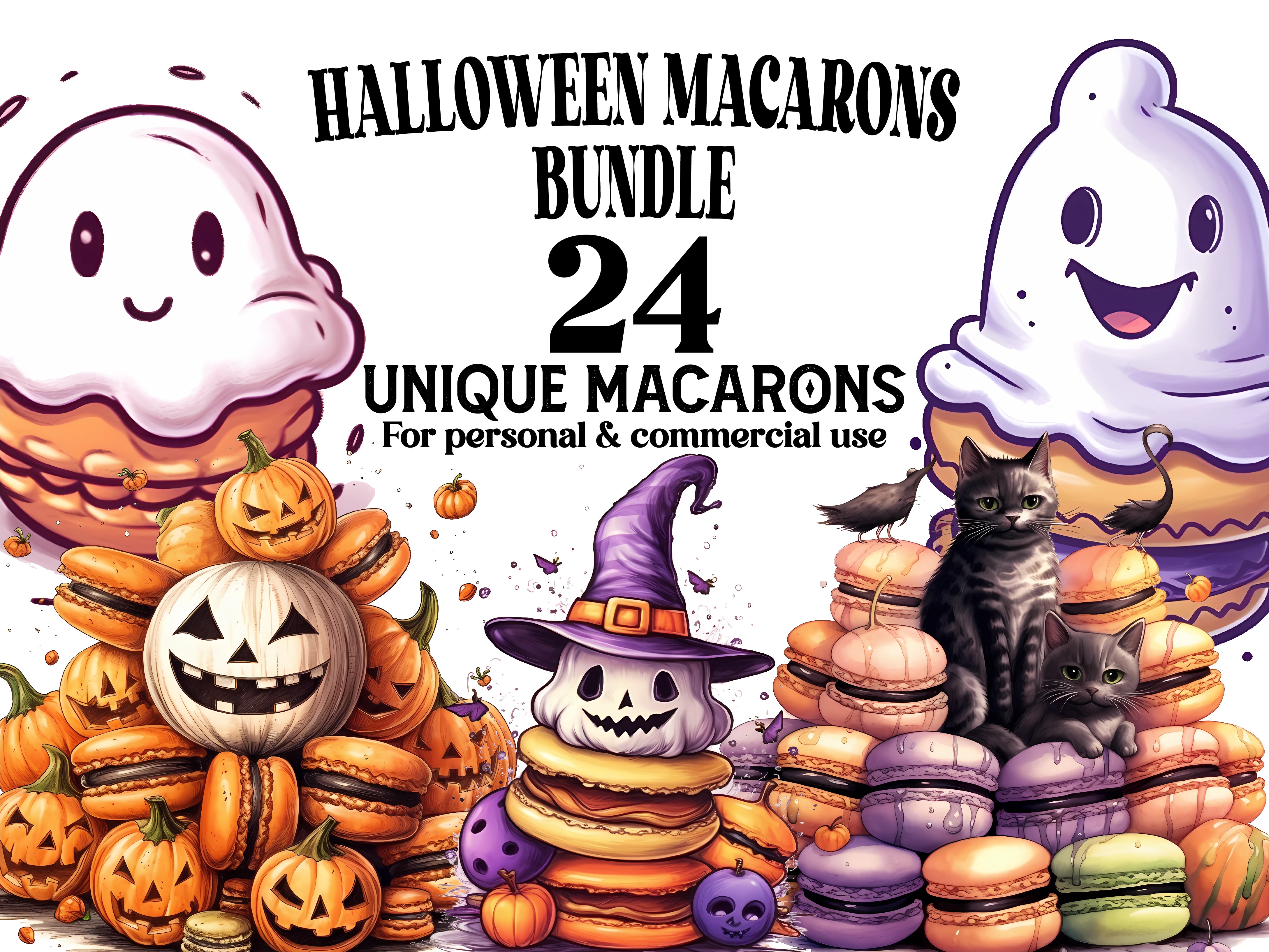 Halloween Macarons Clipart - CraftNest