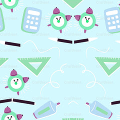 Back to School Green Digital Paper - CraftNest - Digital Crafting and Art