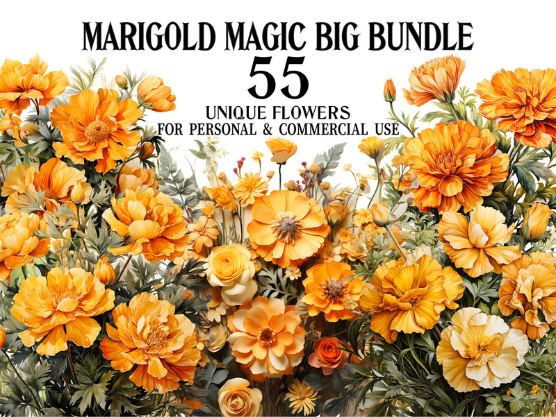 Marigold Magic Clipart - CraftNest