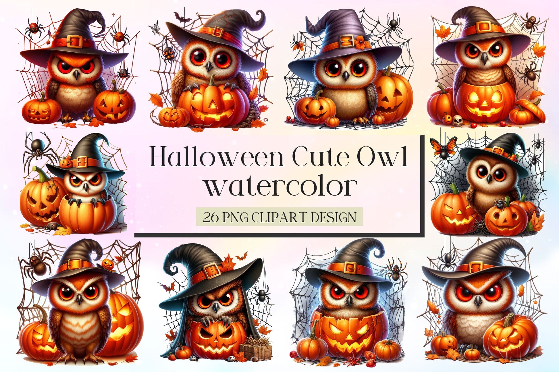 Halloween Owl Clipart Bundle 2 - CraftNest - Digital Crafting and Art