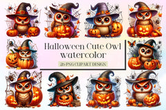 Halloween Owl Clipart Bundle 2 - CraftNest - Digital Crafting and Art