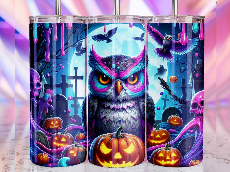 Halloween Owl Tumbler Wrap Bundle 4 - CraftNest - Digital Crafting and Art