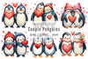 Couple Penguins Clipart Bundle