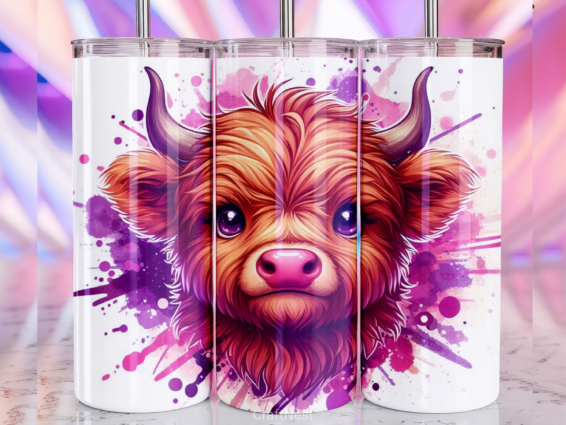 Halloween Highland Cow Tumbler Wrap Bundle - CraftNest - Digital Crafting and Art