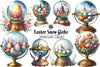 Easter Snow Globe Clipart Bundle