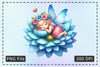 Baby Fairy Sleeping On Flower Clipart Bundle