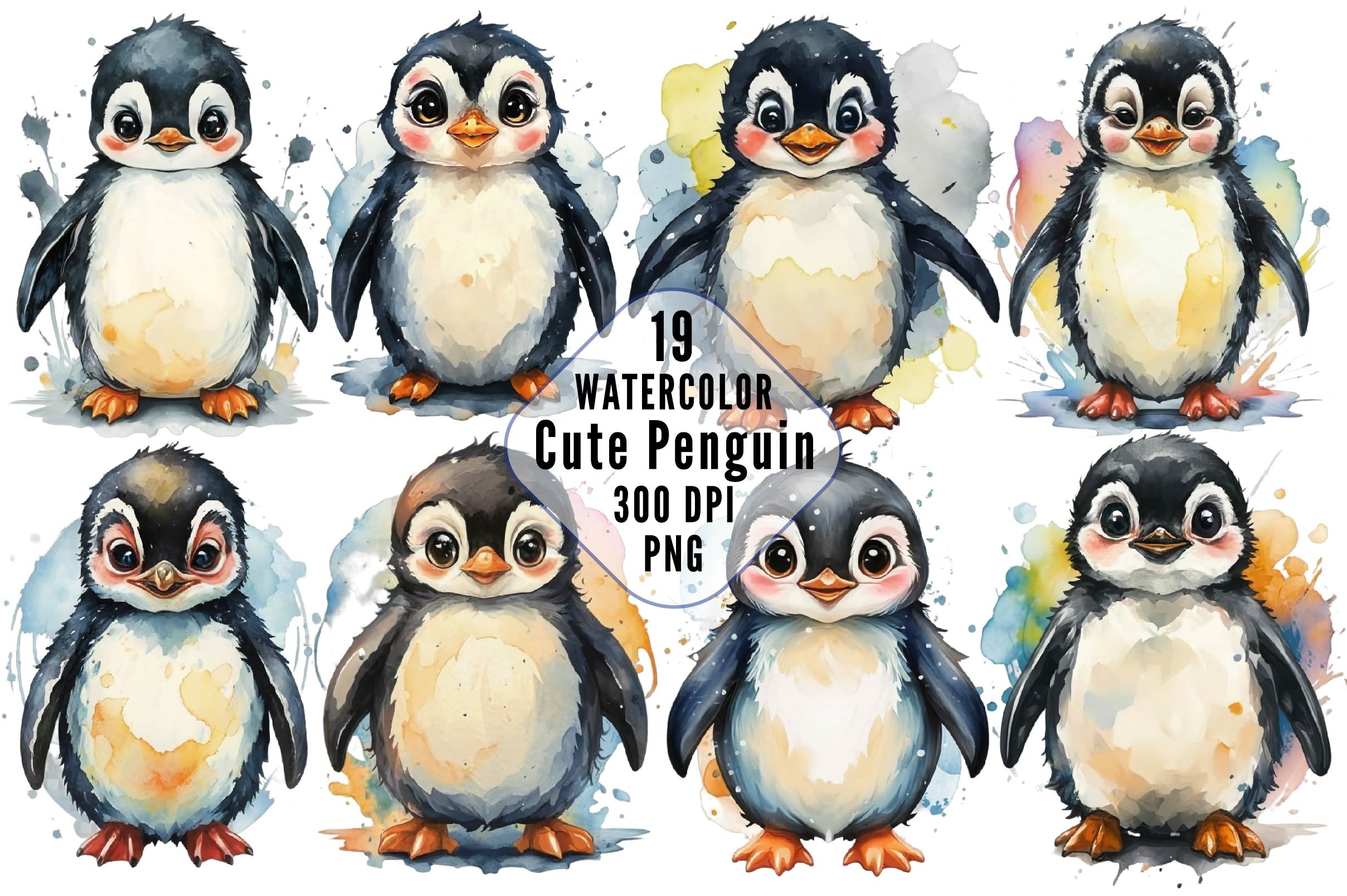 Cute Penguin Clipart Bundle 3 - CraftNest - Digital Crafting and Art