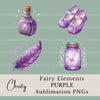 Fairy Purple Clipart Bundle