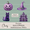 Halloween Purple Clipart Bundle