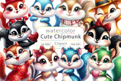 Chipmunk Clipart Bundle - CraftNest - Digital Crafting and Art