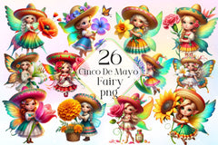 Cinco De Mayo Fairy Clipart Bundle 2 - CraftNest - Digital Crafting and Art