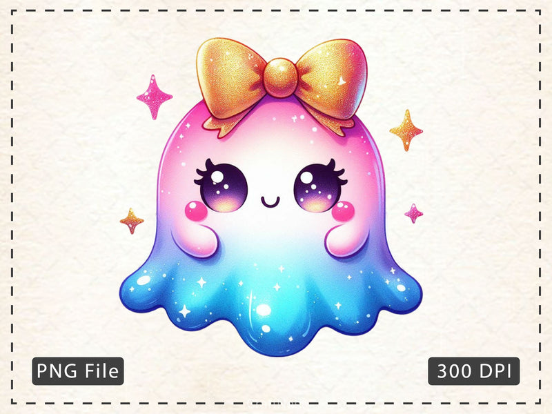 Coquette Cute Ghost With Bow Clipart Bundle - CraftNest - Digital Crafting and Art