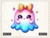 Coquette Cute Ghost With Bow Clipart Bundle