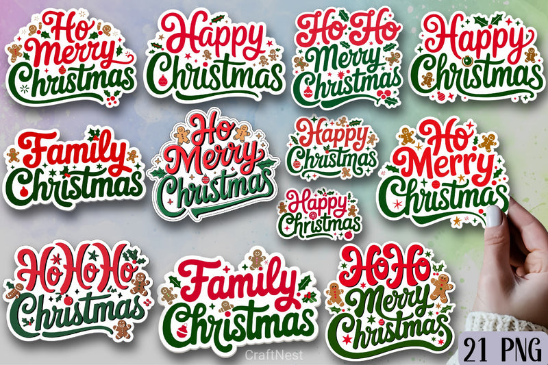 Christmas Sticker Clipart Bundle - CraftNest - Digital Crafting and Art