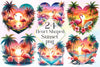 Heart Shaped Sunset Clipart Bundle