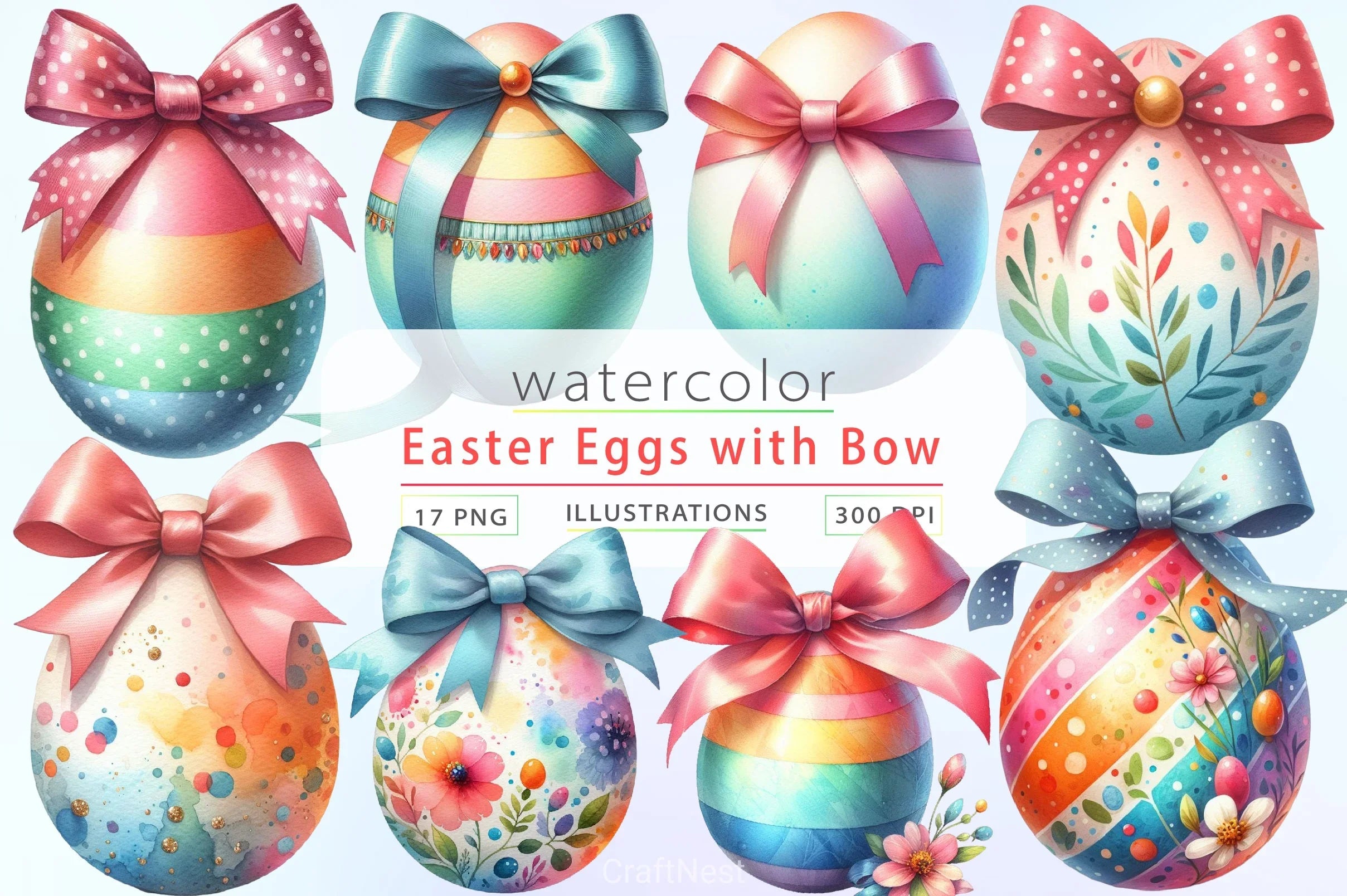Easter Eggs Clipart Bundle 3 - CraftNest - Digital Crafting and Art