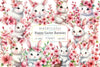 Happy Easter Bunnies Clipart Bundle