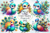 Cute Baby Peacock Clipart Bundle