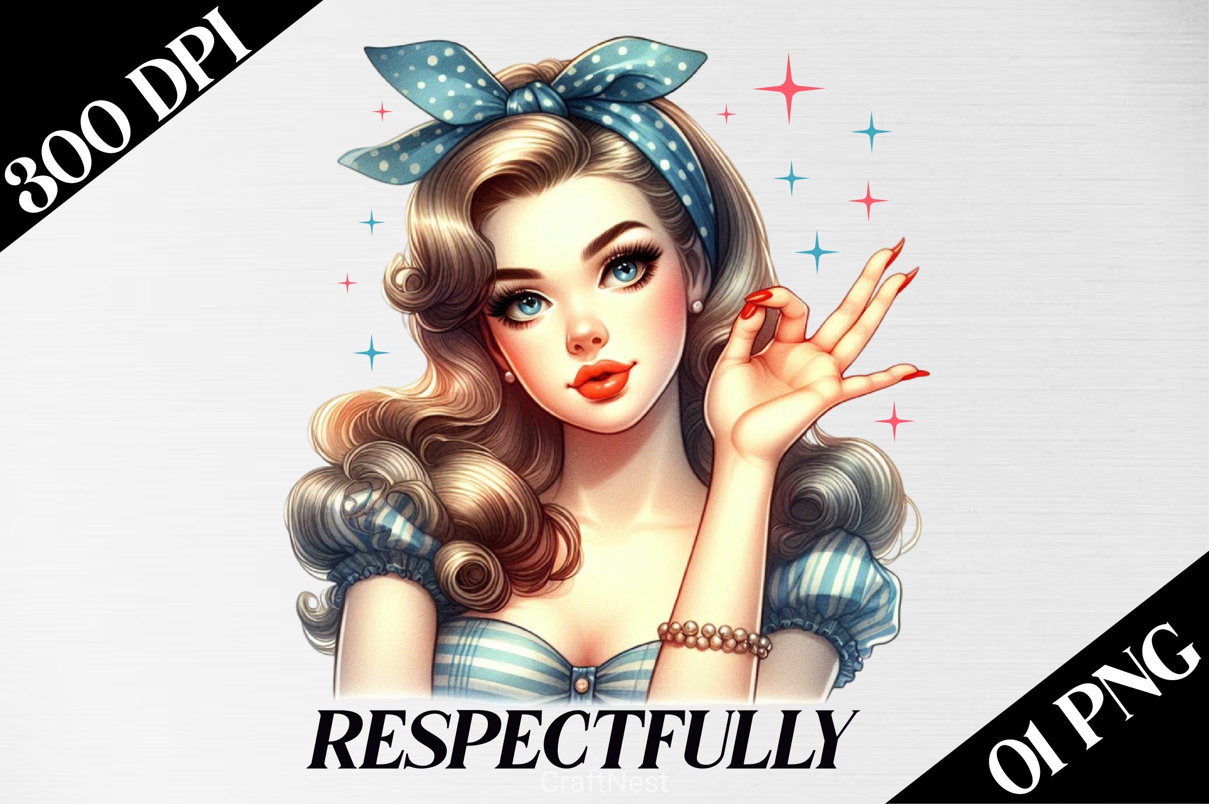 Vintage Girl Clipart Bundle - CraftNest - Digital Crafting and Art