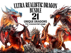 Ultra-Realistic Dragon Clipart - CraftNest