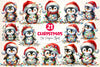 Cute Christmas Penguin With Light Clipart Bundle