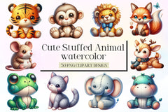 Cute Stuffed Animal Clipart Bundle - CraftNest - Digital Crafting and Art