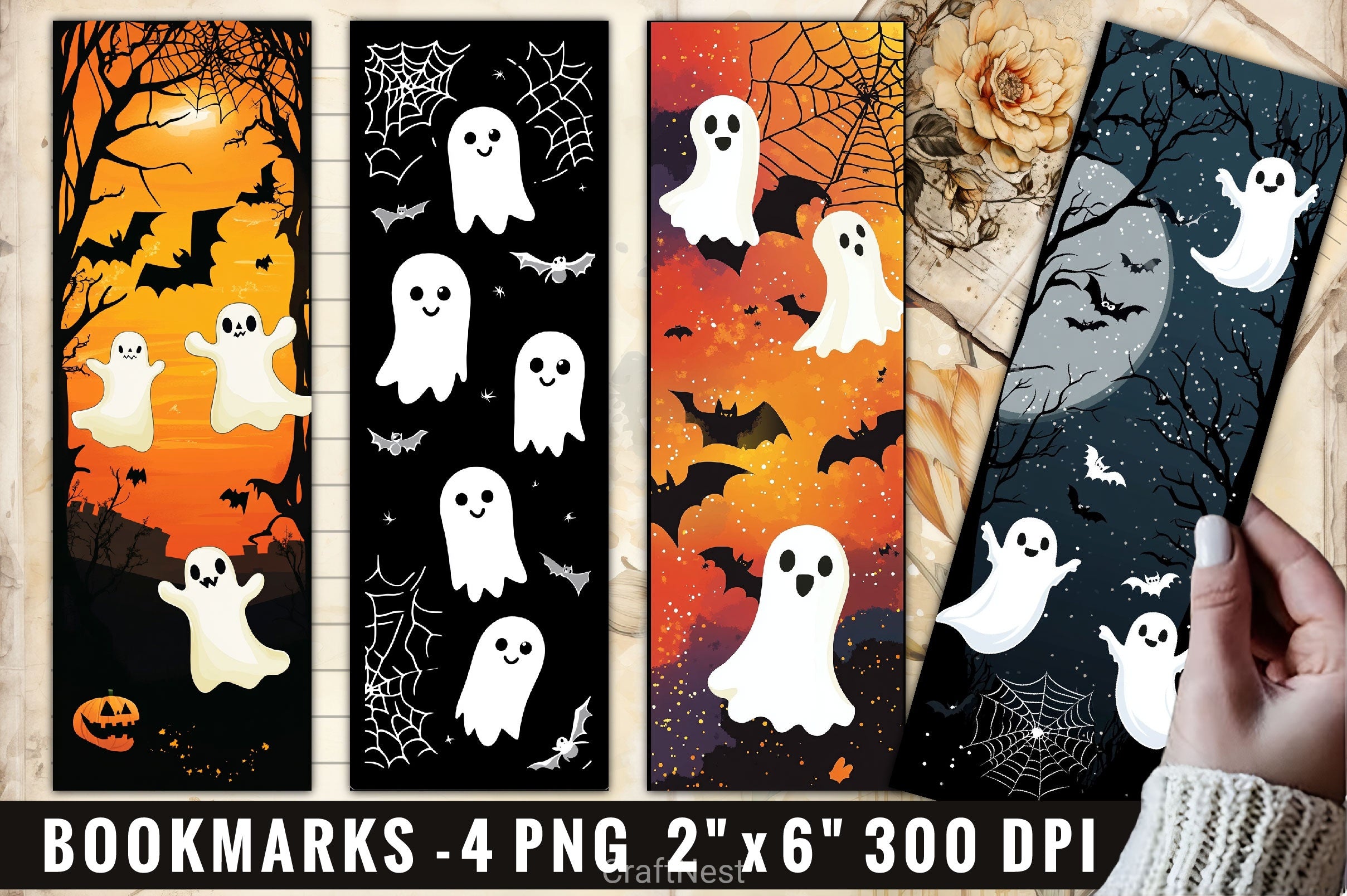 Halloween Ghost Clipart Bundle 3 - CraftNest - Digital Crafting and Art