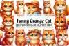 Funny Orange Cat Clipart Bundle