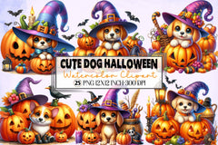 Cute Dog Halloween Clipart Bundle - CraftNest - Digital Crafting and Art