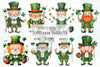 Leprechaun Cartoon Character Clipart Bundle 2