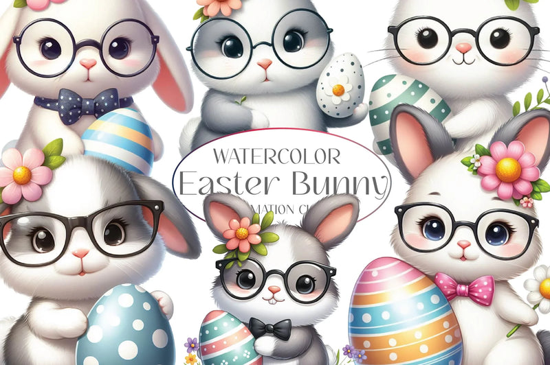 Easter Bunny Clipart Bundle 4 - CraftNest - Digital Crafting and Art