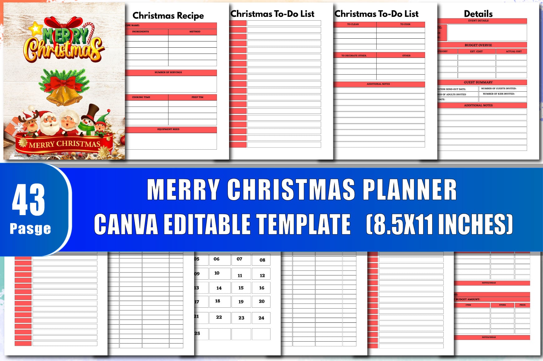 Merry Christmas Planner