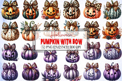 Halloween Pumpkin Bow Clipart Bundle - CraftNest - Digital Crafting and Art